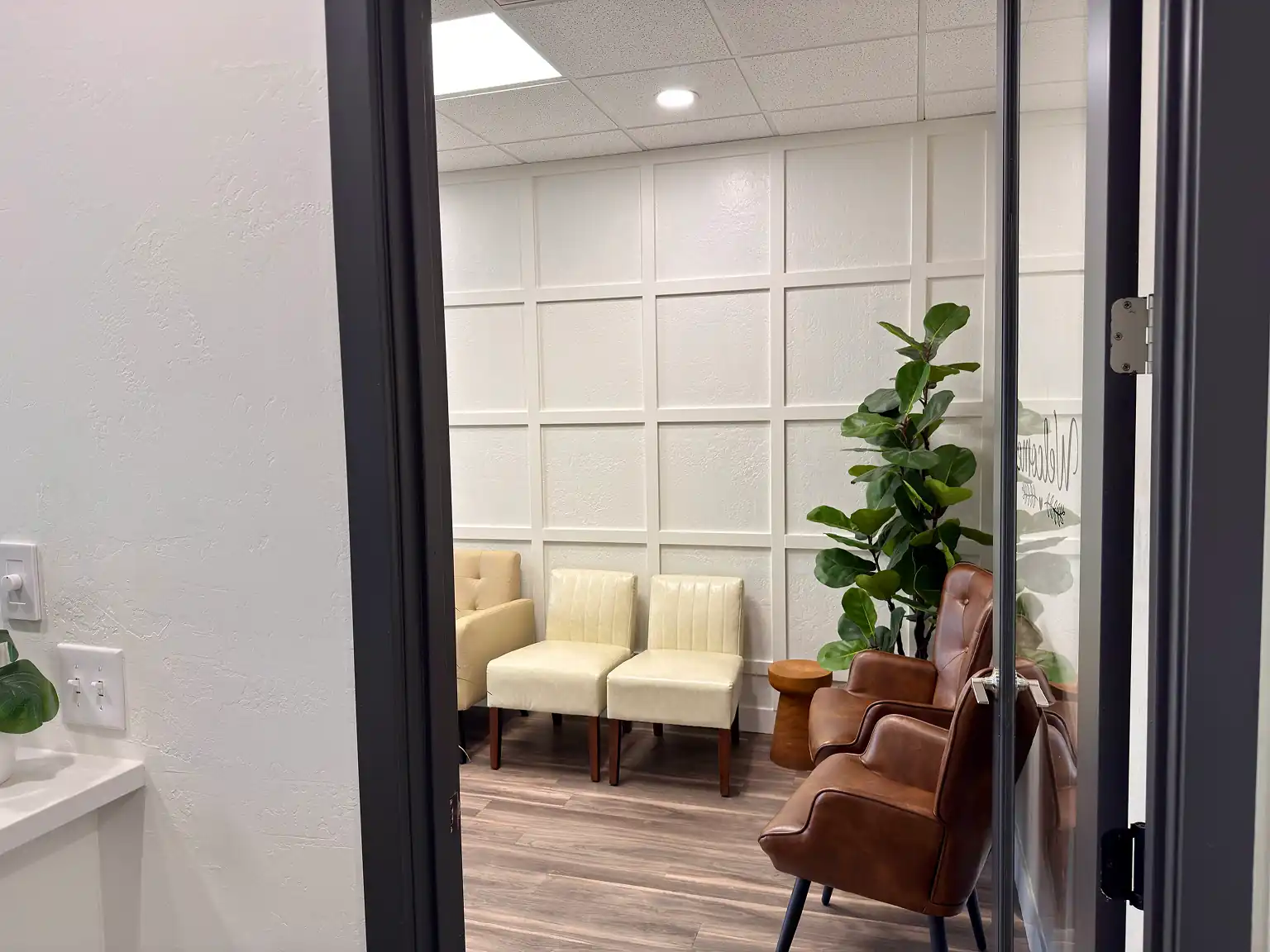 Modern treatment room with natural light